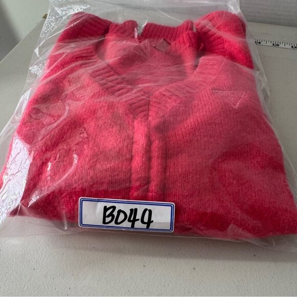 Guess Y2K Pink  Lace Up Sweater Barbie Core Pullover Cardigan Size Small - Picture 14 of 14